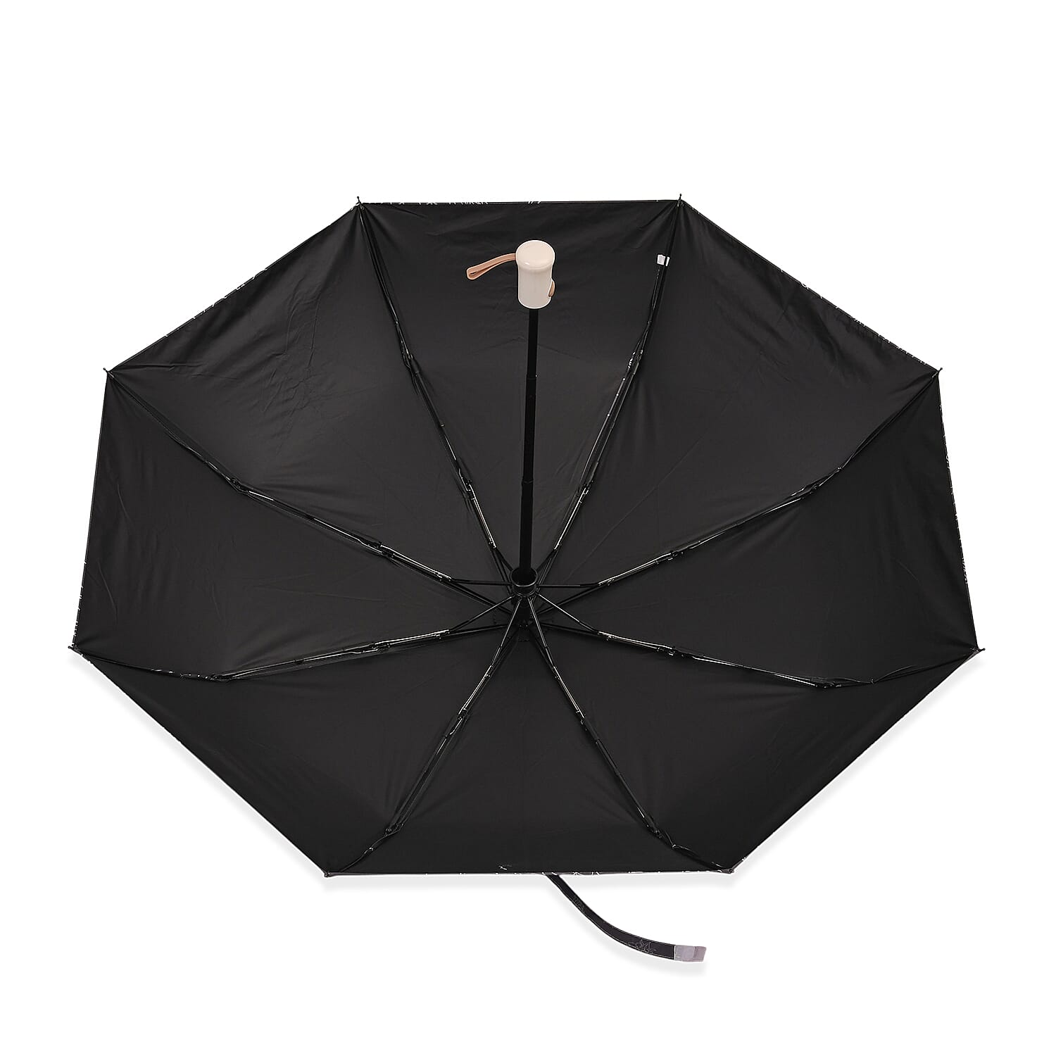 Flower Pattern Automatic Umbrella - Sun and Rain Protection - Brown - Beige 8191700 3