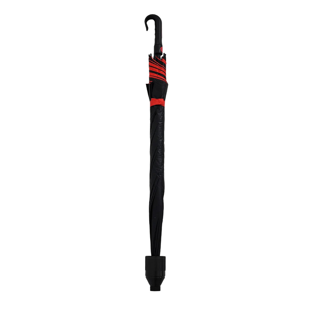 Push Button Open Umbrella with Protective Extendable Cover - Red &amp; Black V32516399 3