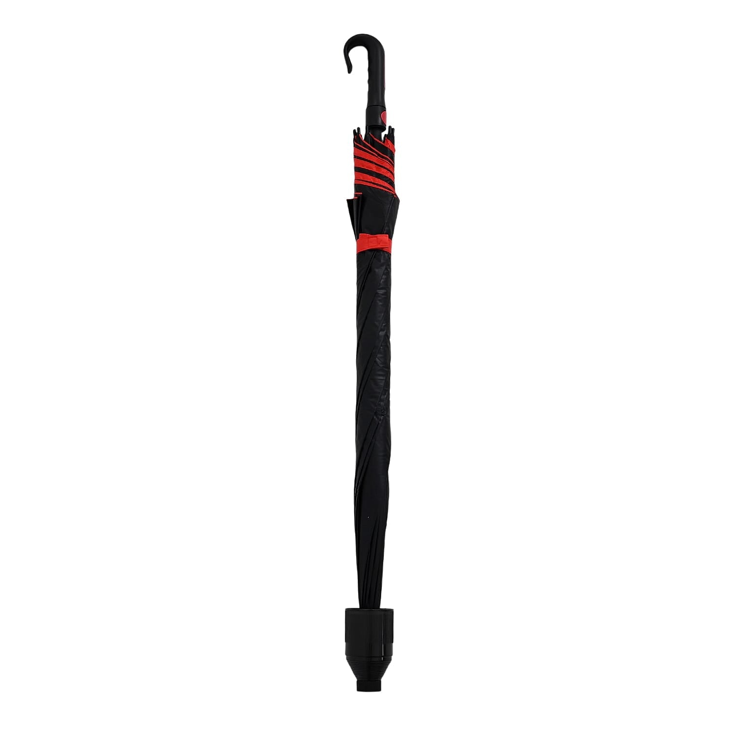 Push Button Open Umbrella with Protective Extendable Cover - Red &amp; Black V32516399 3