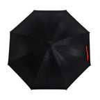 Auto-Open Stick Umbrella with Red Border (97.5 cm) - Black