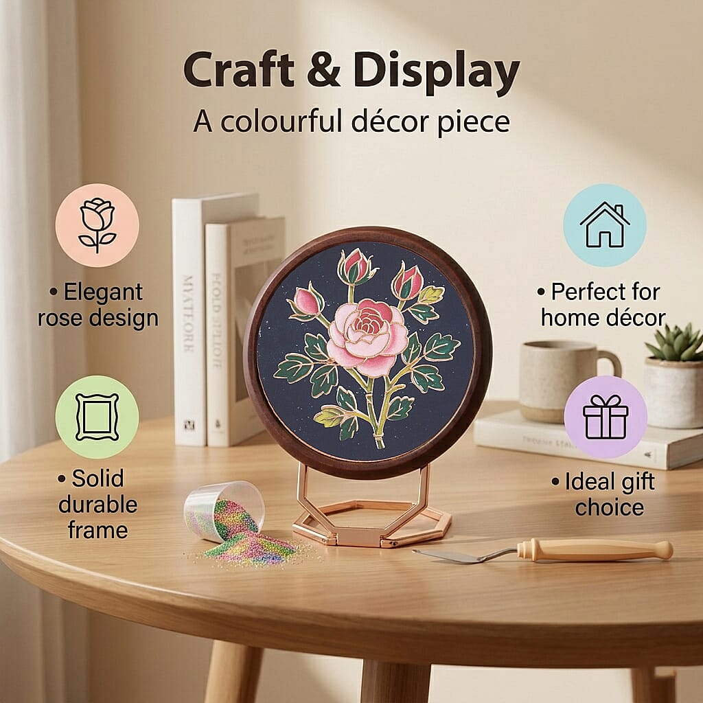 Golden Lottery Rose DIY Photo Frame Painting Set V32512988 3