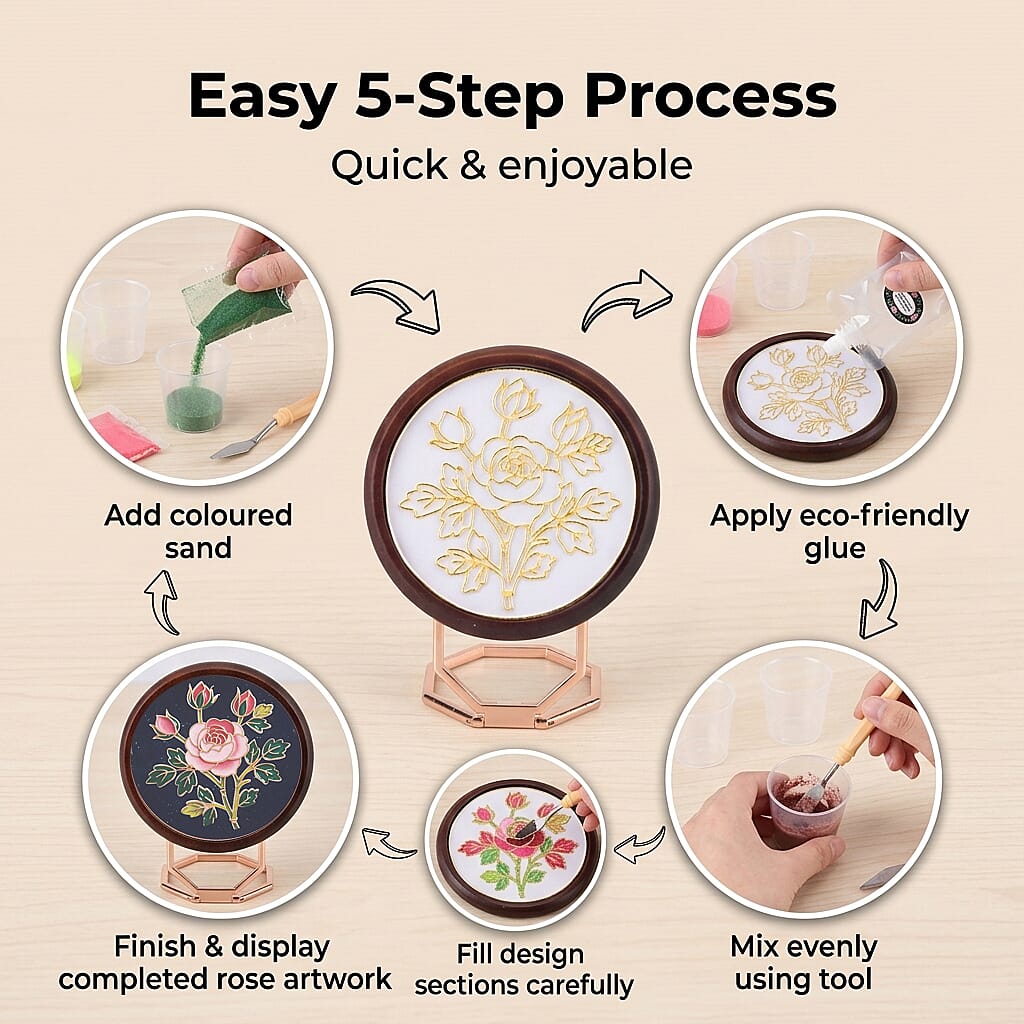Golden Lottery Rose DIY Photo Frame Painting Set V32512988 4