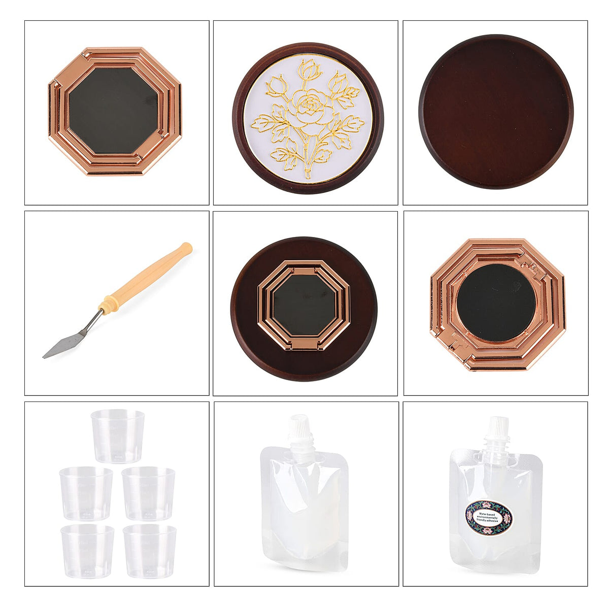 Golden Lottery Rose DIY Photo Frame Painting Set V32512988 7