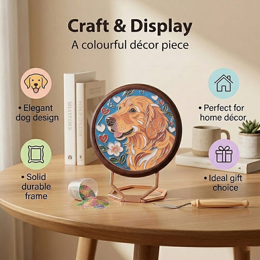Golden Lottery DIY Dog Painting Photo Frame Set