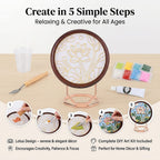 Golden Lottery Lotus DIY Photo Frame Painting Set