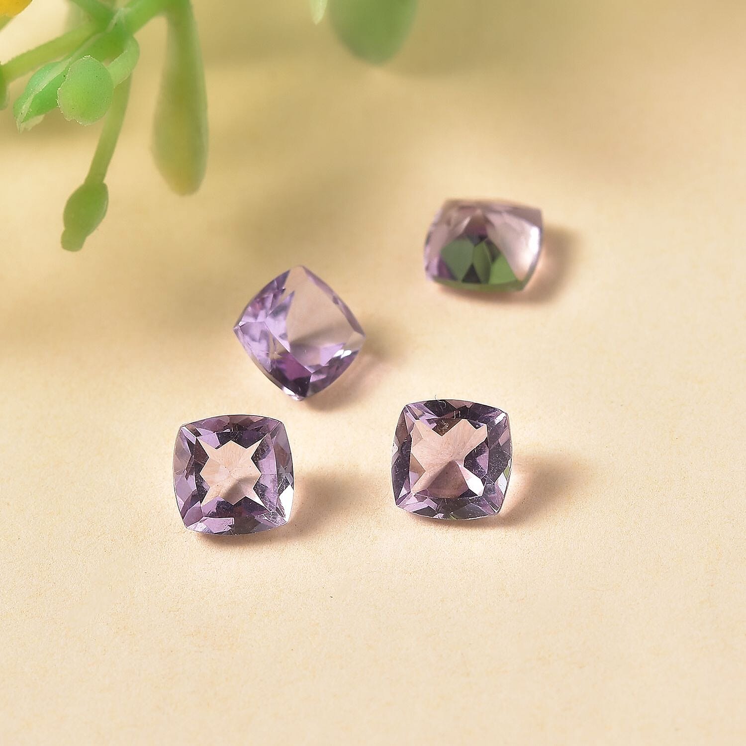 Set of 4 A Pink Amethyst Loose Gemstones in Cushion Shape (5x5mm) 2.03 ct. 8024905 1