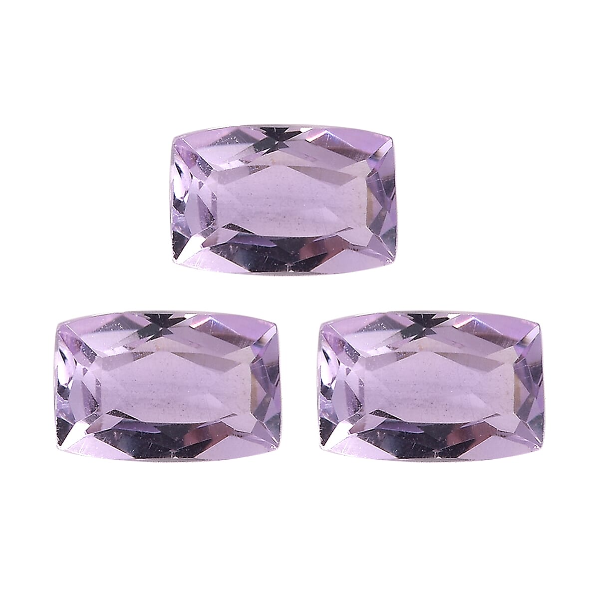 Set of 3 Pink Amethyst Loose Gemstones in Cushion Shape 1.26 Ct. 8070556 0