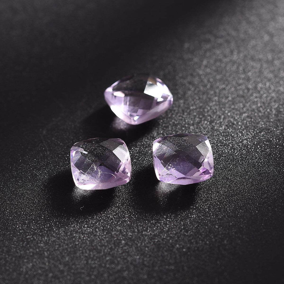 Set of 3 Pink Amethyst Loose Gemstones in Cushion Shape 3.02 Ct. 8070557 1