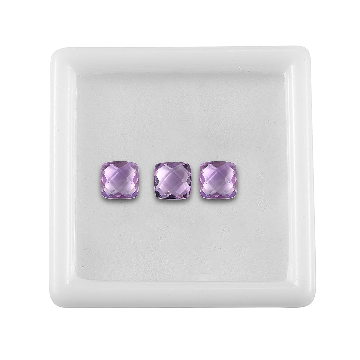 Set of 3 Pink Amethyst Loose Gemstones in Cushion Shape 3.02 Ct. 8070557 3