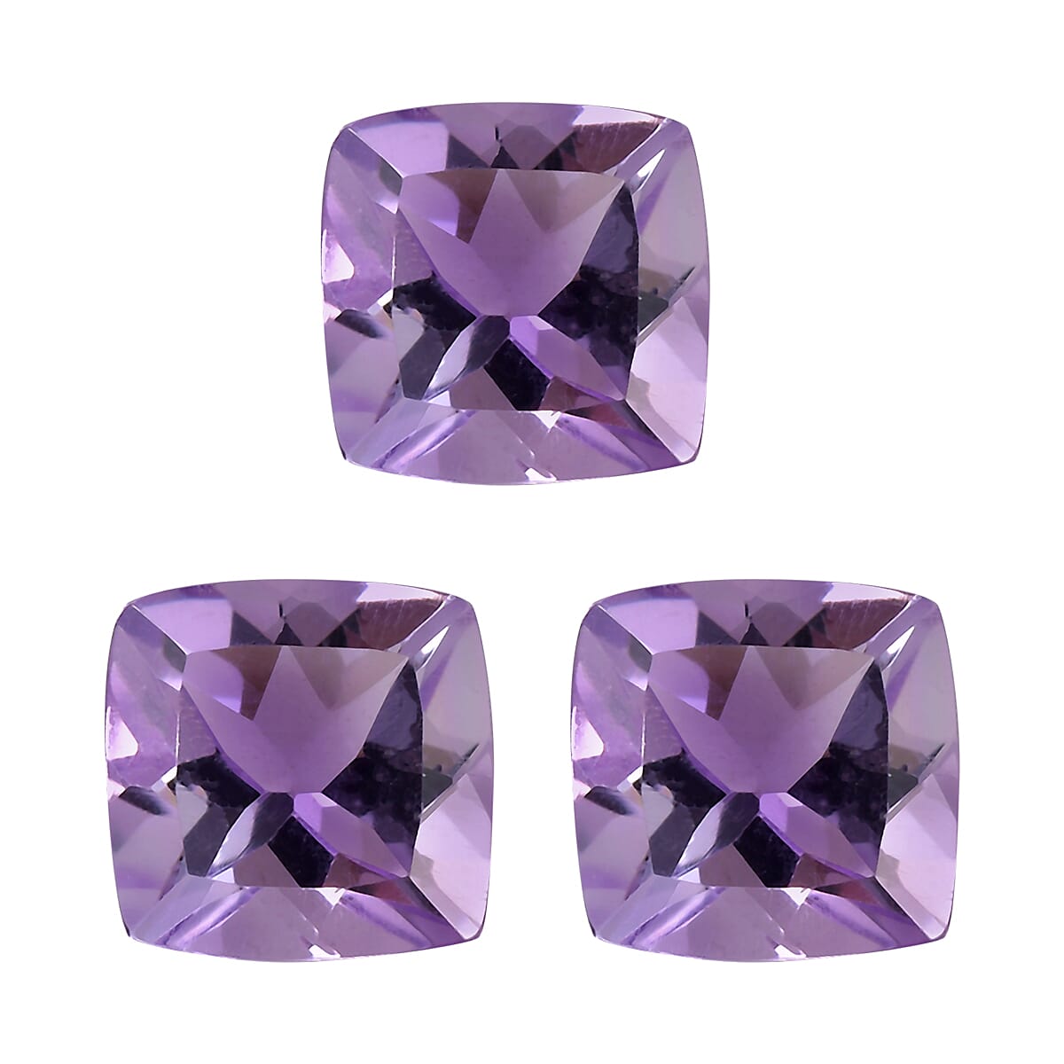 Set of 3 Pink Amethyst Loose Gemstones in Cushion Shape 2.62 Ct. 8070558 0