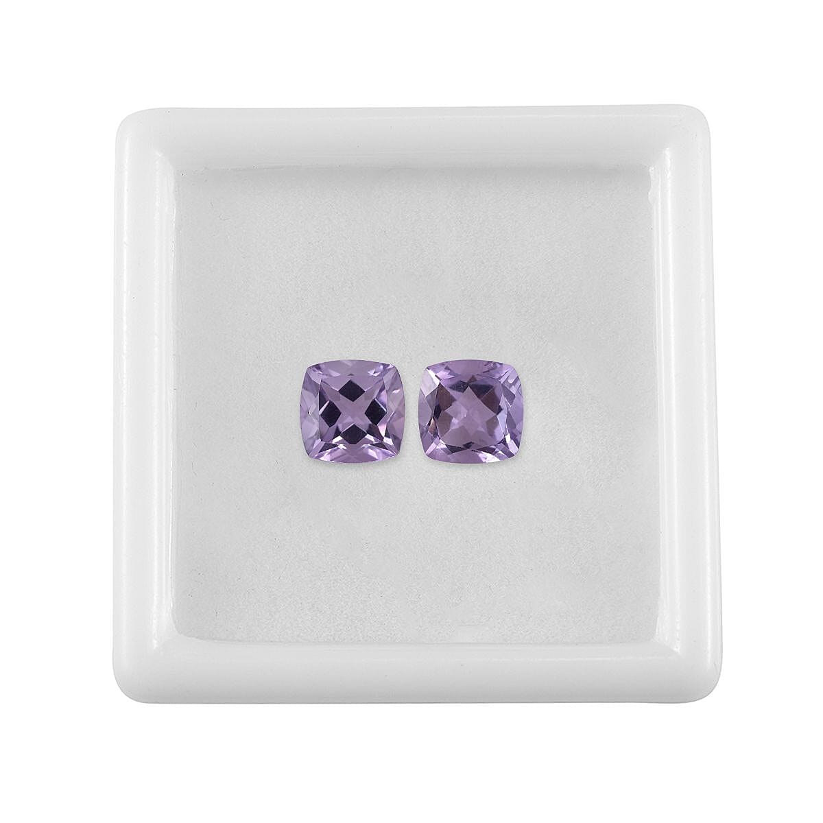 Set of 2 Pink Amethyst Loose Gemstones in Cushion Cut (7x7mm) 7751239 4