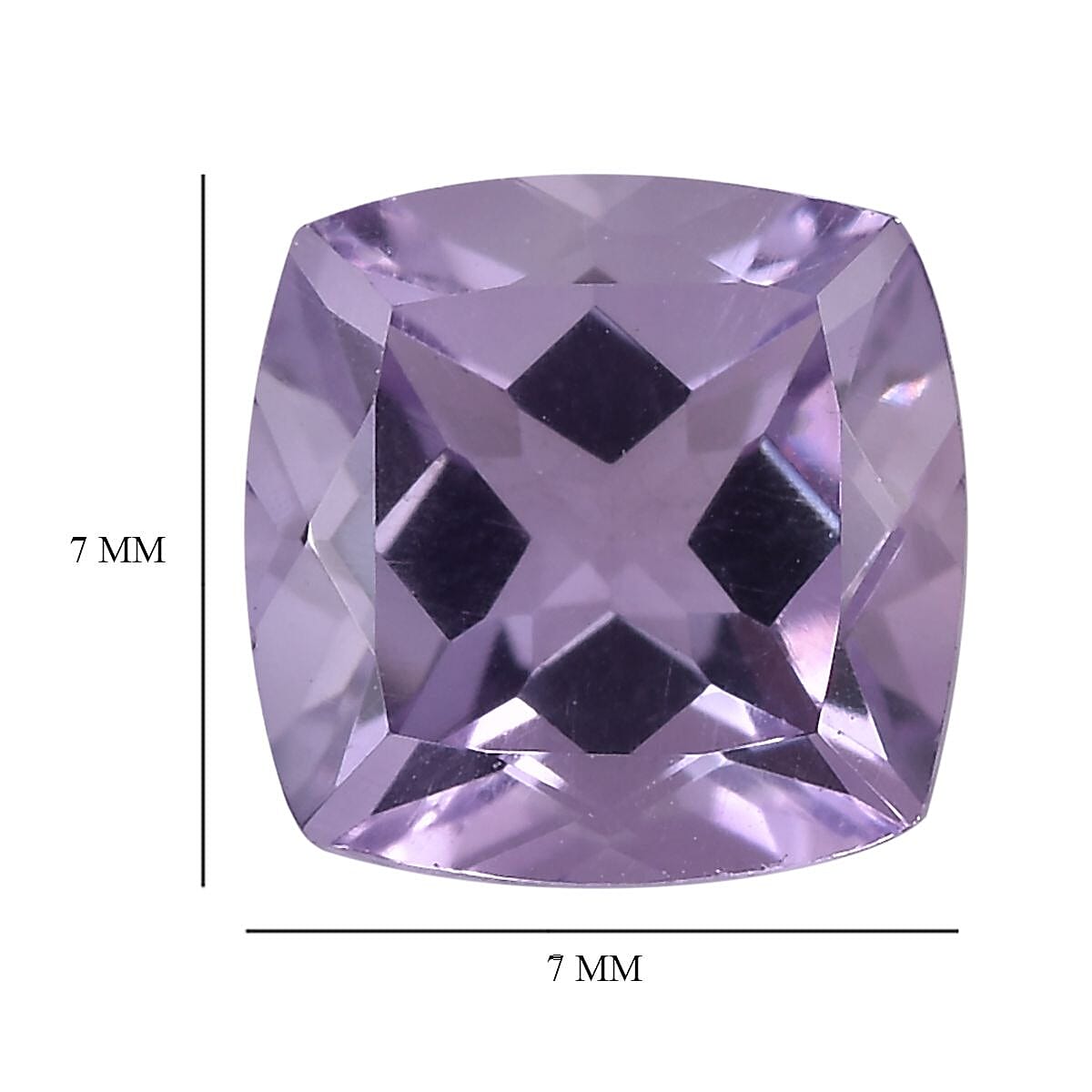 Set of 2 Pink Amethyst Loose Gemstones in Cushion Cut (7x7mm) 7751239 5