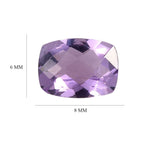 Set Of 2 - Pink Amethyst Cushion Cut Gemstone 1.10 Ct
