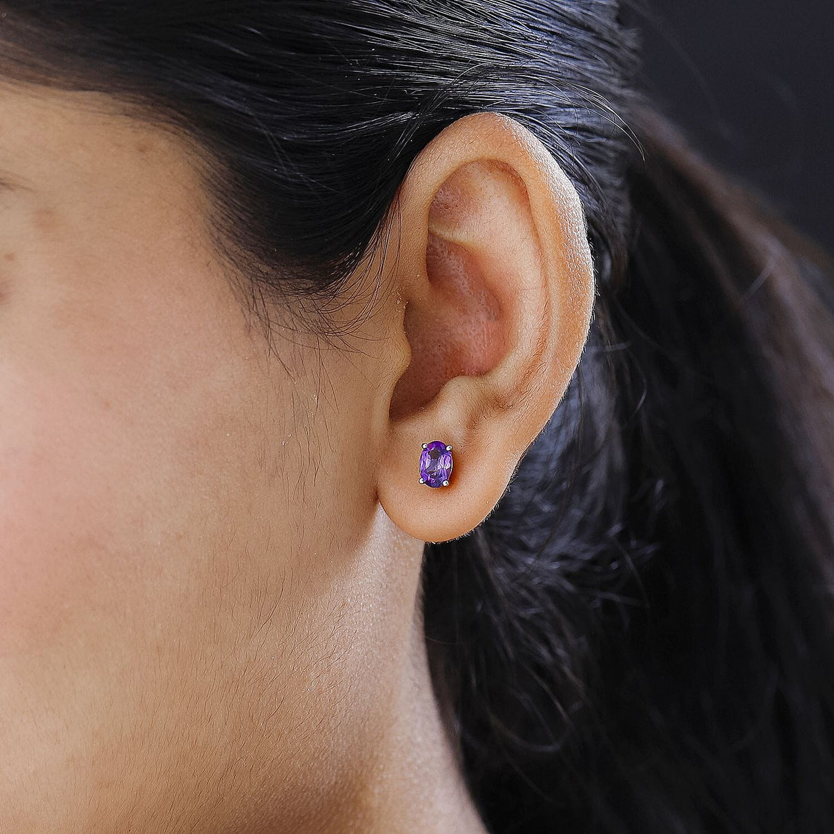 Pink Amethyst Stud Earrings with Push Back in Platinum Overlay Sterling Silver 1.34 Ct. 7509206 3