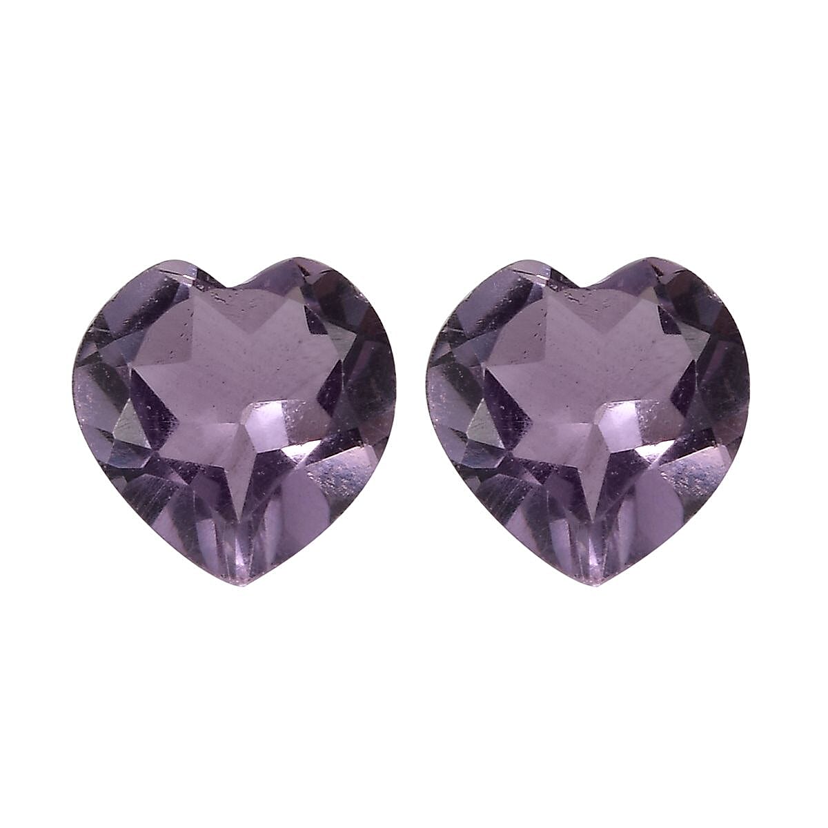 Set of 2 A Pink Amethyst Loose Gemstones in Heart Shape (5mm) 0.63 ct 8024909 0
