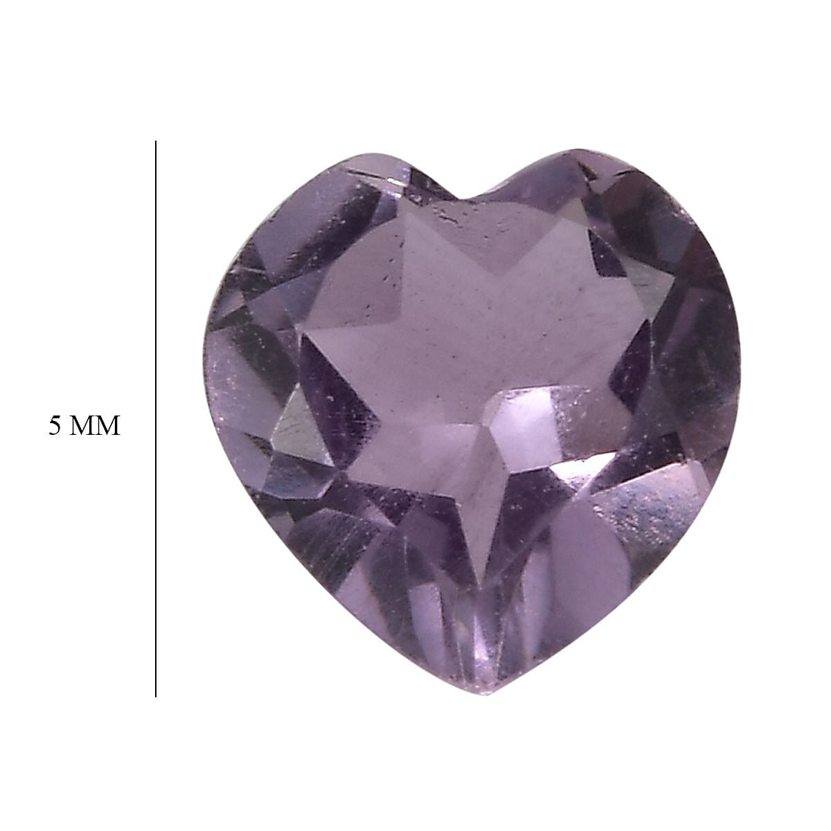 Set of 2 A Pink Amethyst Loose Gemstones in Heart Shape (5mm) 0.63 ct 8024909 4