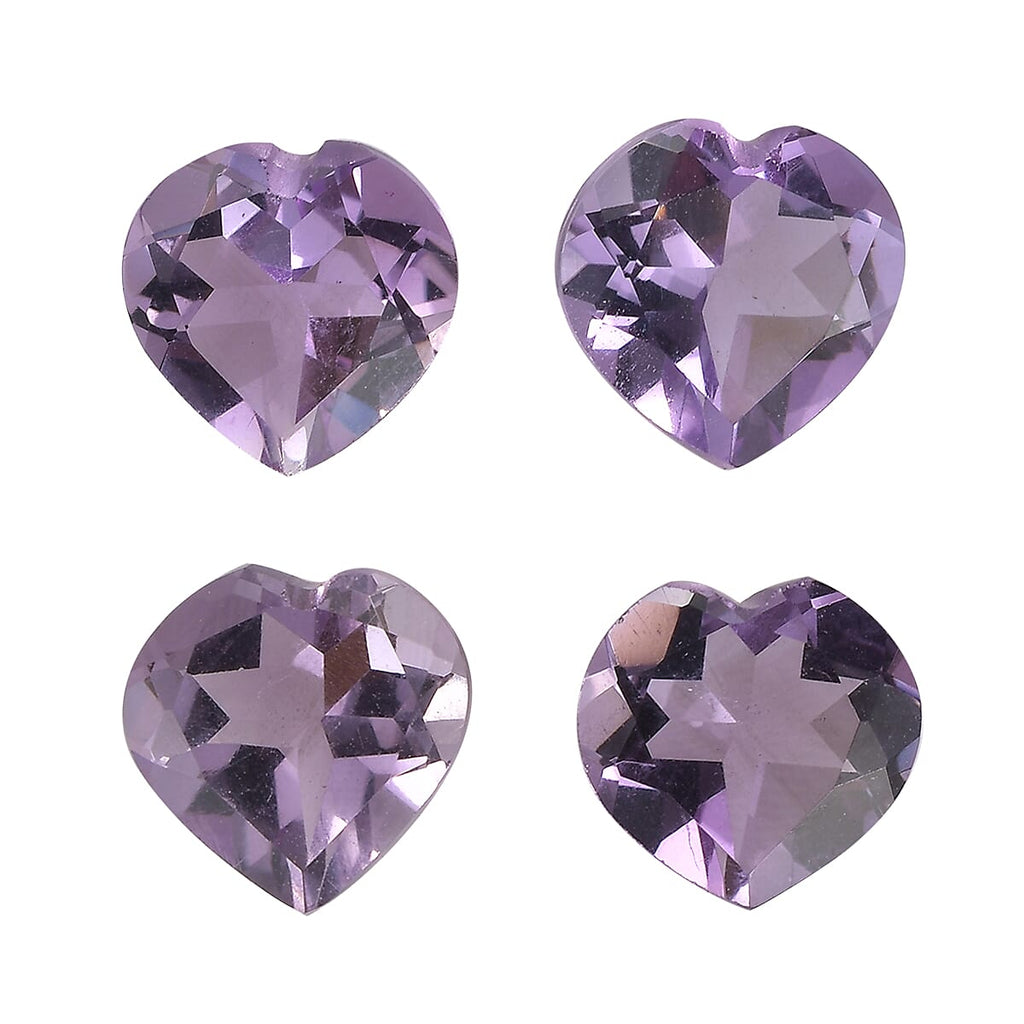 Pink Amethyst Heart 7 mm