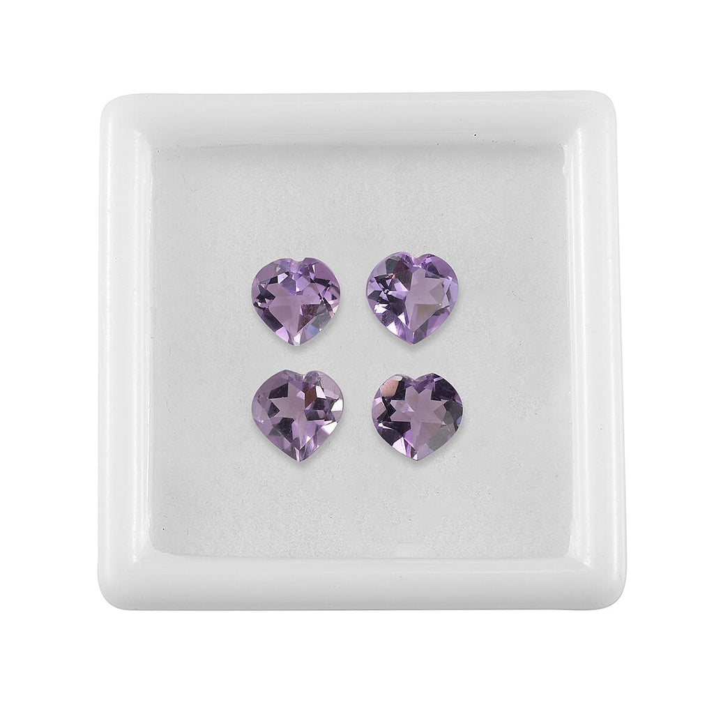 Pink Amethyst Heart 7 mm