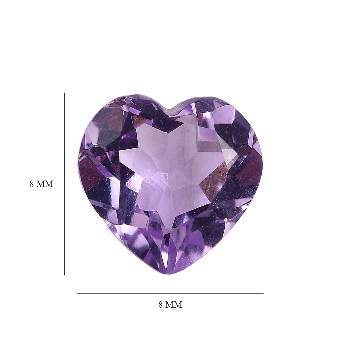 Pink Amethyst Heart 8 mm Gemstone, 1.63 Ct 8507041 4