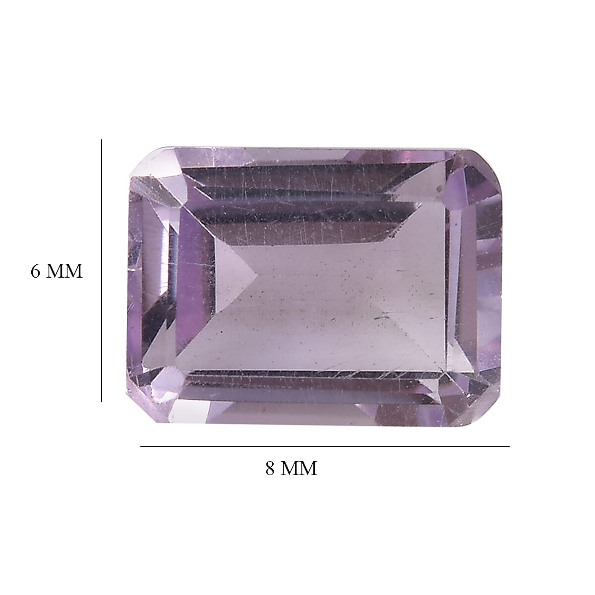 Set of 2 Pink Amethyst Loose Gemstones in Octagon Shape (8x6mm) 7827413 5
