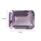 Pink Amethyst Octagon 8x6 mm