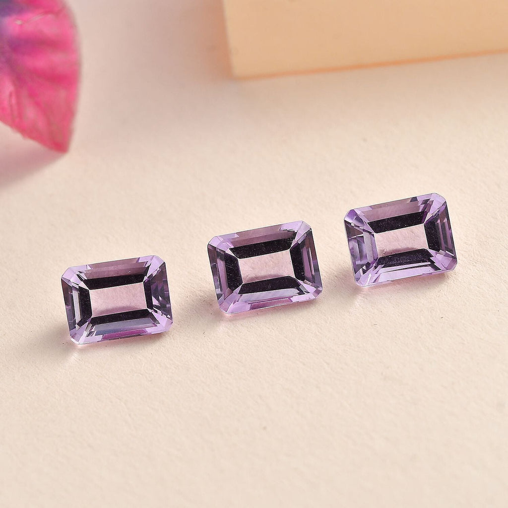 Pink Amethyst Octogan 8x6 mm