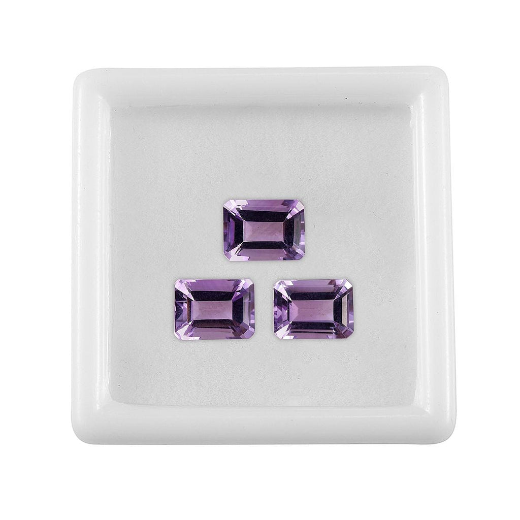 Pink Amethyst Octogan 8x6 mm
