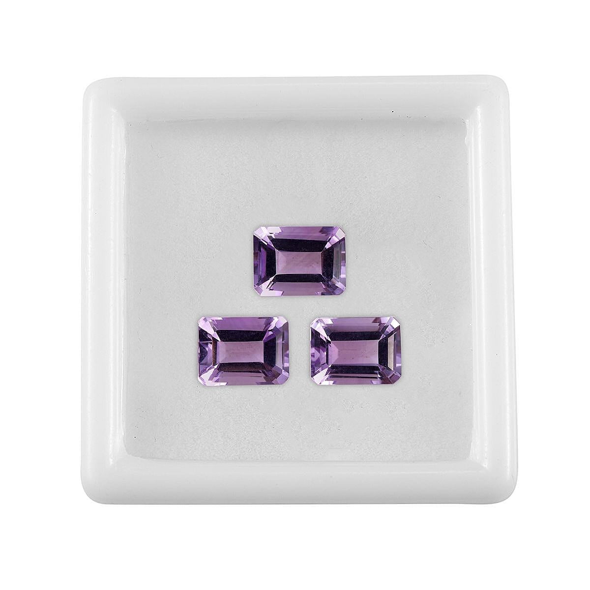 Set of 3 Pink Amethyst Loose Gemstones in Octagon Cut (8x6mm) 7751246 4