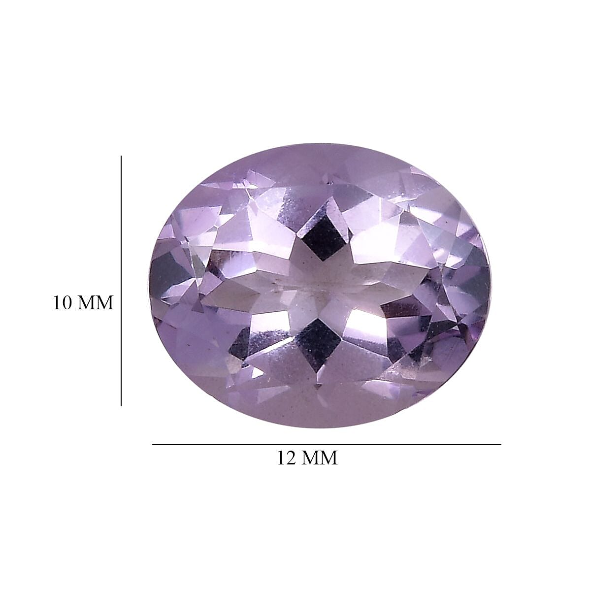 A Pink Amethyst Loose Gemstone in Oval Shape (12x10mm) 3.93 ct. 8024942 4