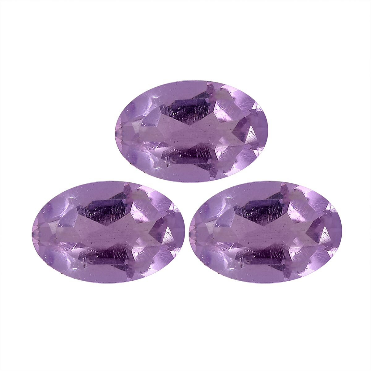 Set of 3 Pink Amethyst Loose Gemstones in Oval Shape  1.1 Ct. 8068463 0