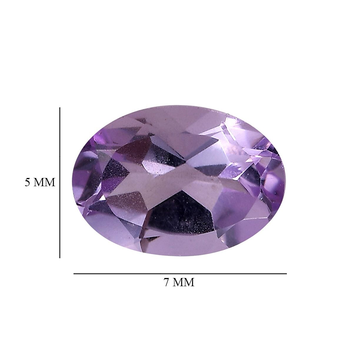 Set of 5 Pink Amethyst Loose Gemstones in Oval Cut (7x5mm) 7751249 5