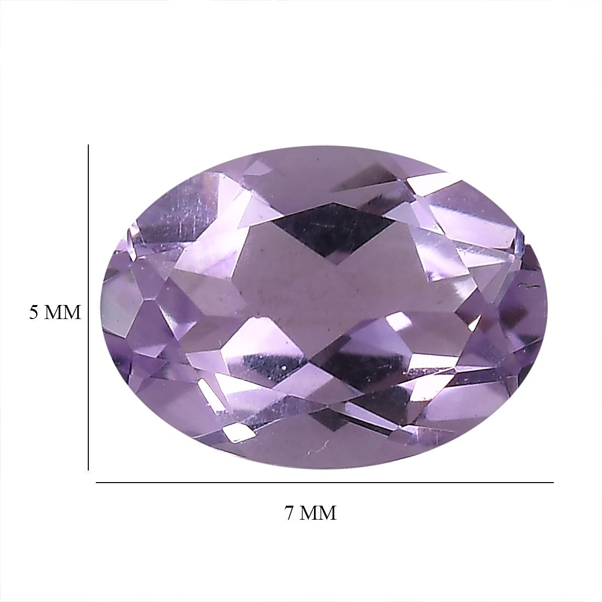 Set of 5 Pink Amethyst Loose Gemstones in Oval Cut (7x5mm) 7751250 5