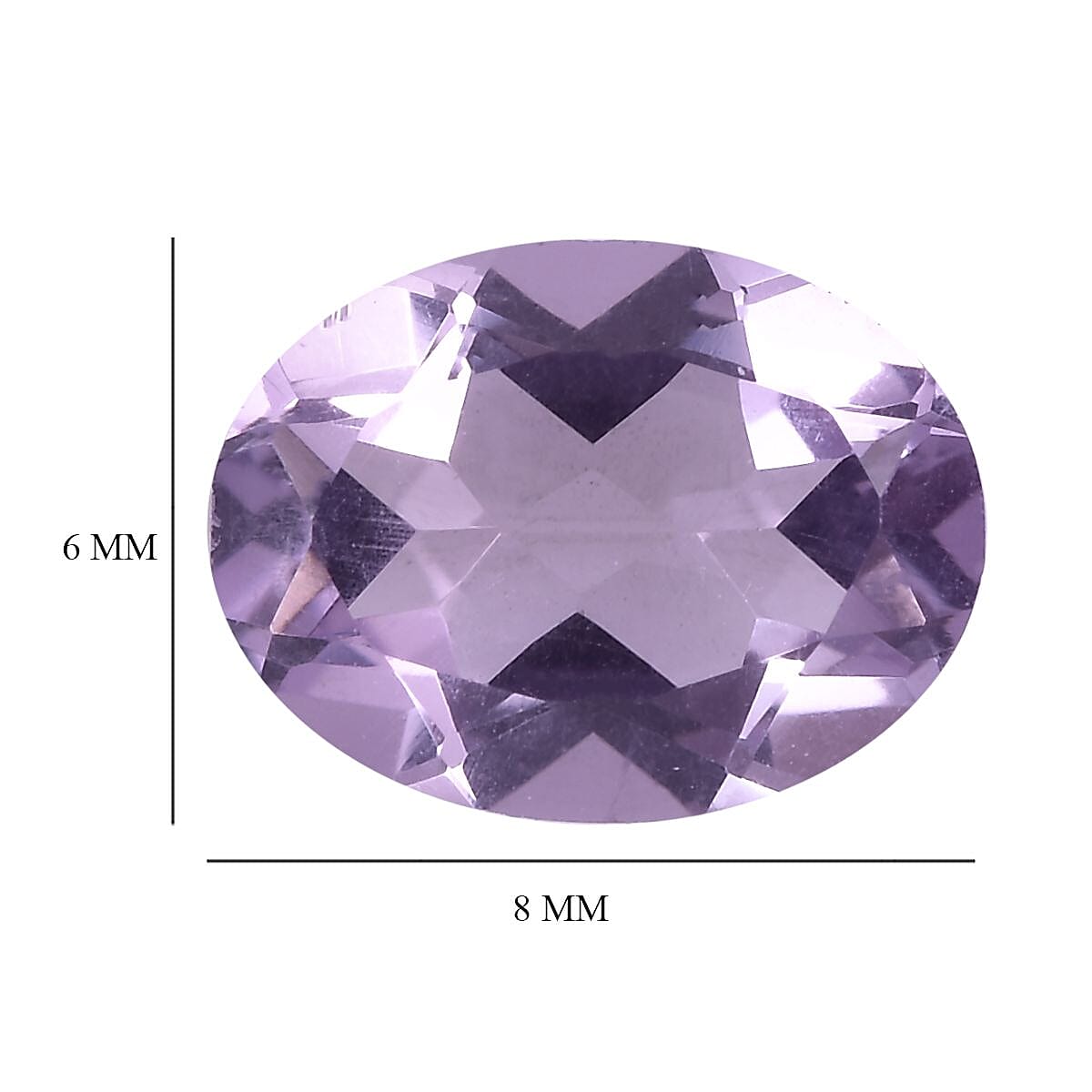 Set of 3 Pink Amethyst Loose Gemstones in Oval Cut (8x6mm) 7751252 5