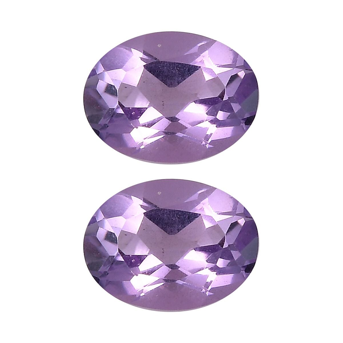 Set of 2 Pink Amethyst Loose Gemstones in Oval Shape (8x6 mm) 8024946 0