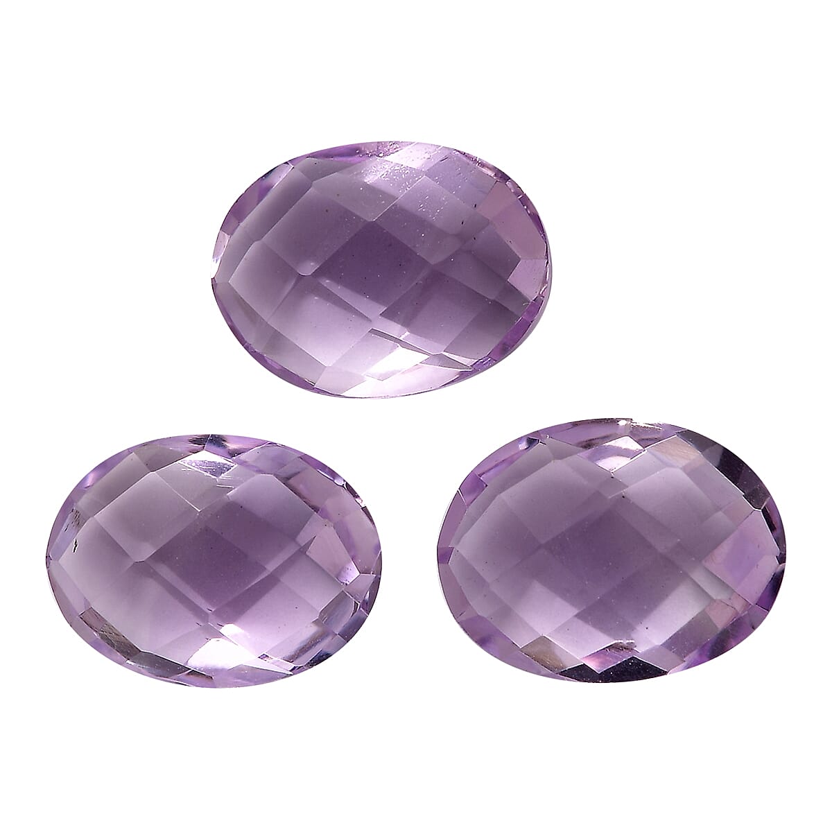 Set of 3 Pink Amethyst Loose Gemstones in Oval Shape  3.6 Ct. 8070573 0