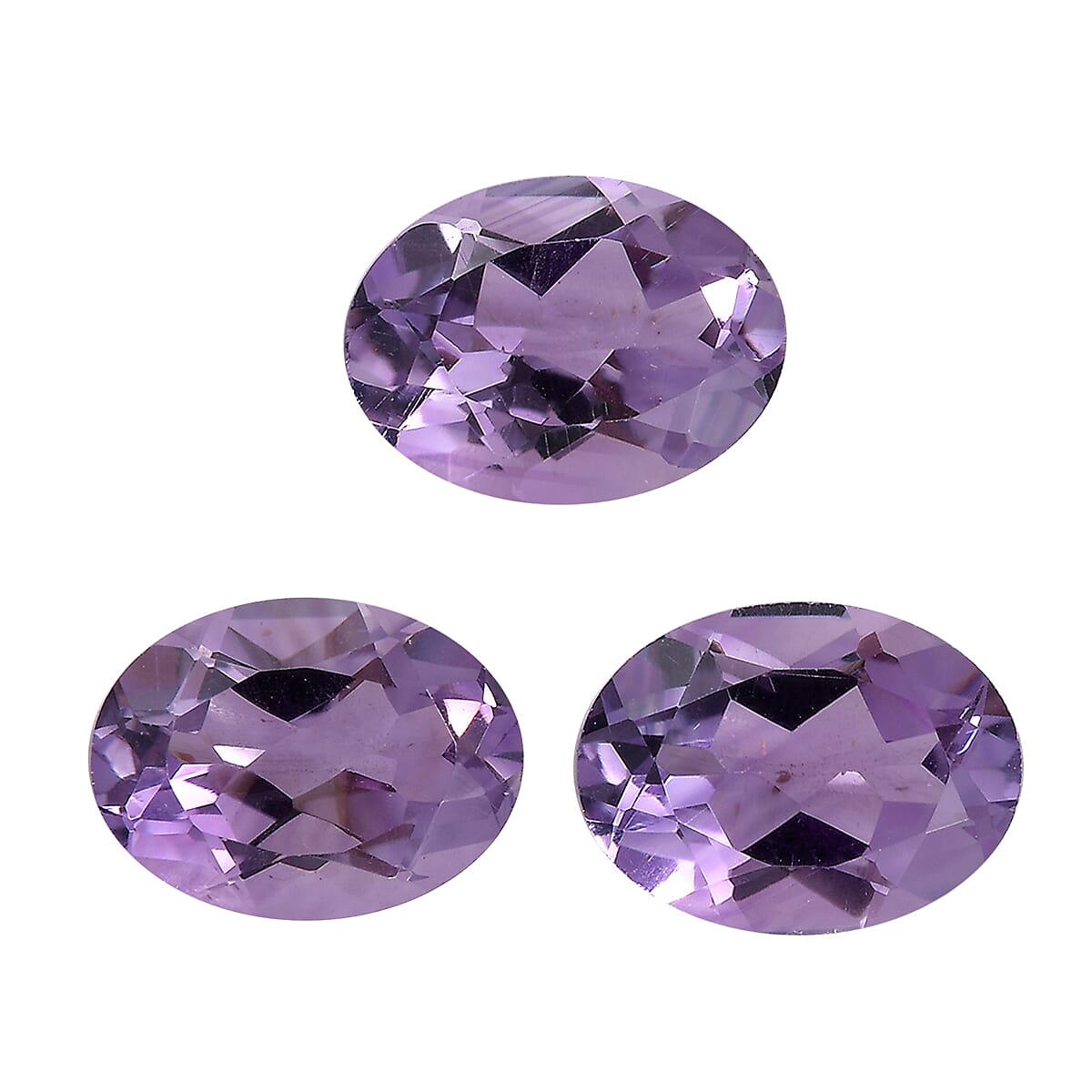 Set of 3 Pink Amethyst Loose Gemstones in Oval Shape  3.08 Ct. 8070574 0