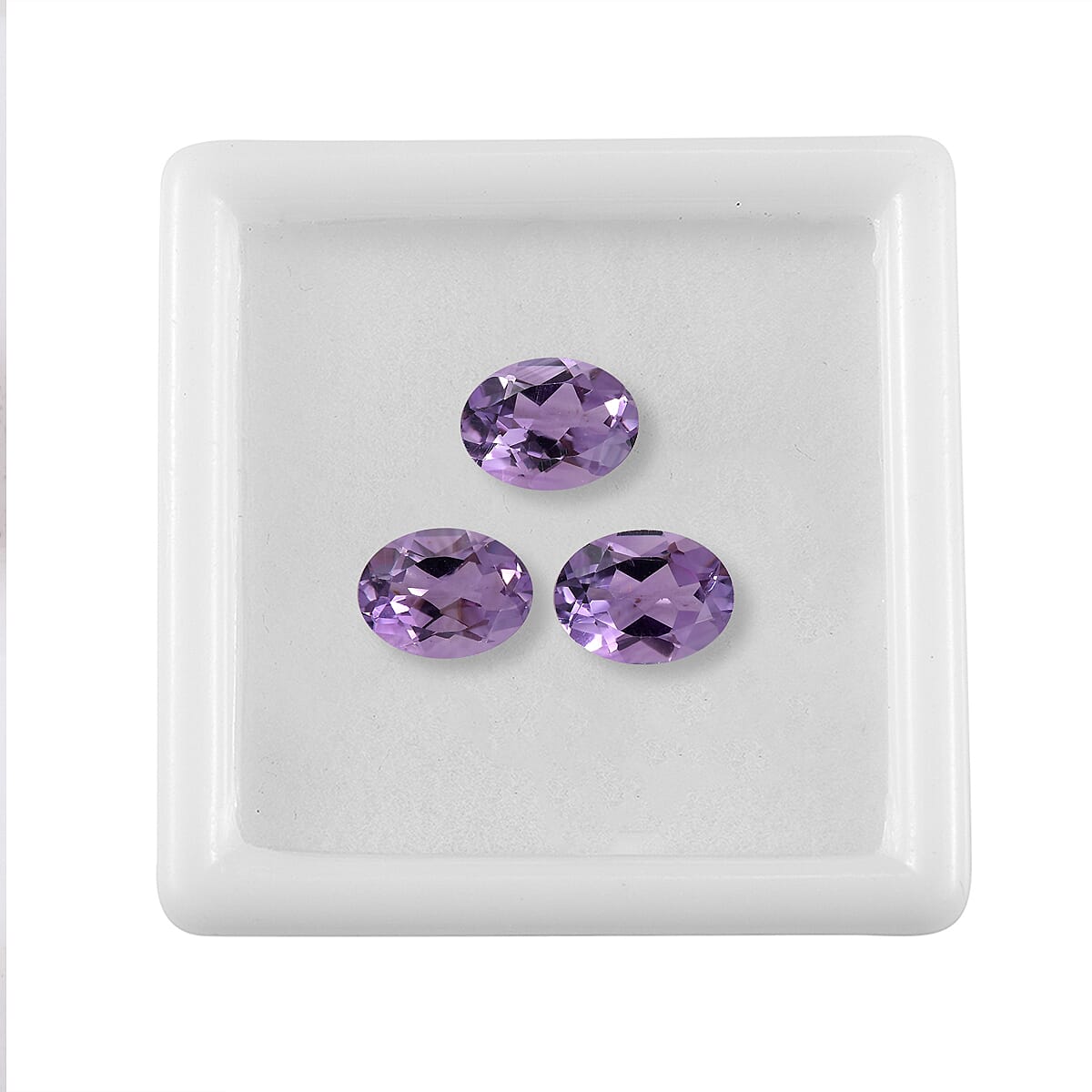 Set of 3 Pink Amethyst Loose Gemstones in Oval Shape  3.08 Ct. 8070574 3