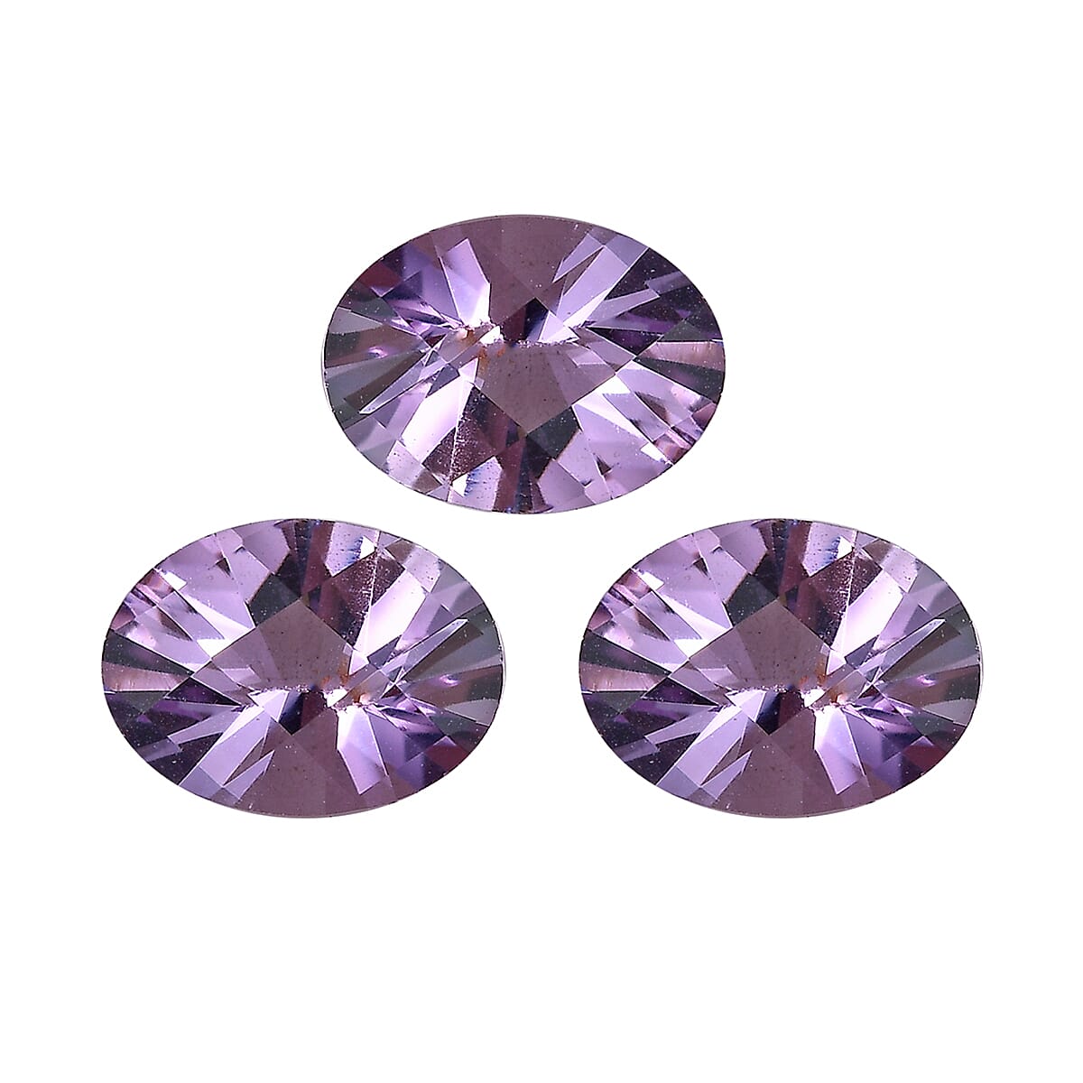 Set of 3 Pink Amethyst Loose Gemstones in Oval Shape  3 Ct. 8072254 0