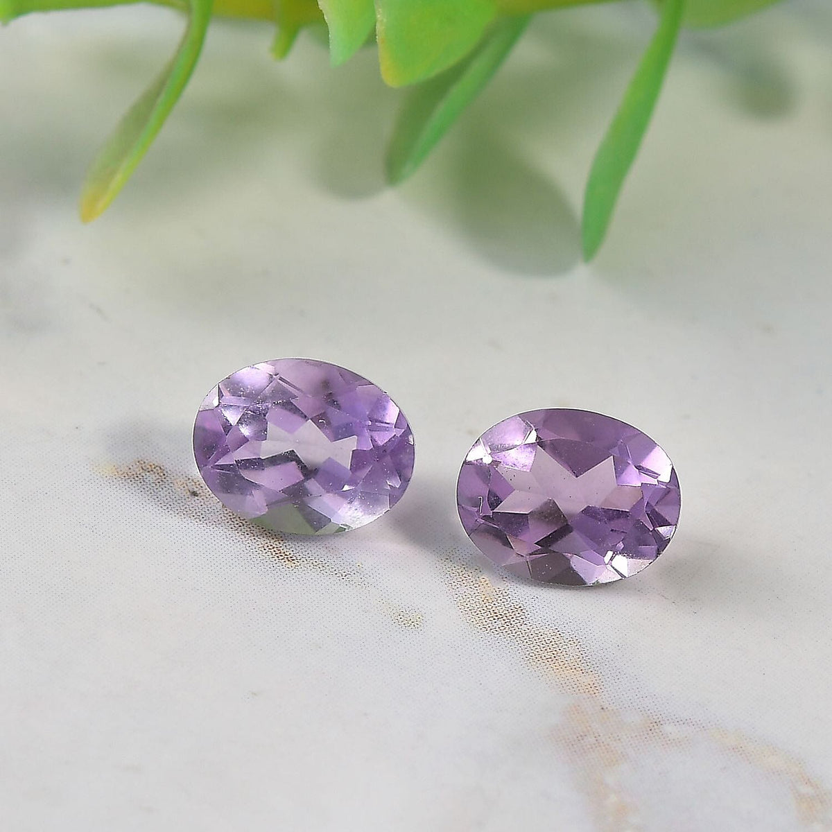 Set of 2 AA Pink Amethyst Loose Gemstones in Oval Shape (9x7mm) 3.01 ct. 8024947 1
