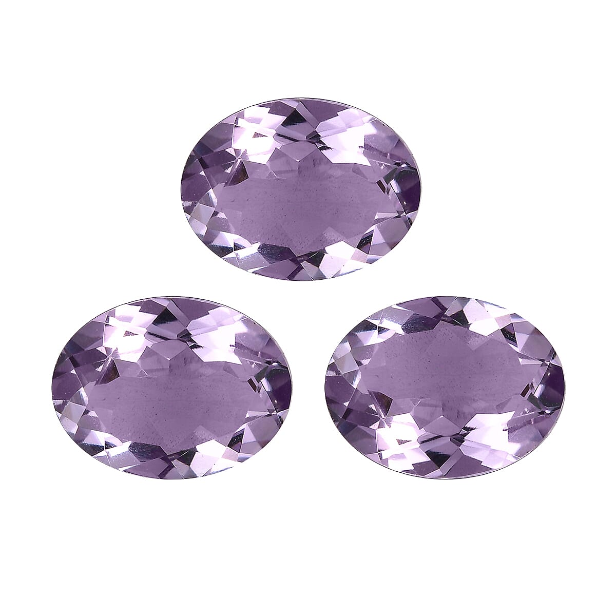 Set of 3 Pink Amethyst Loose Gemstones in Oval Shape  4.2 Ct. 8072256 0
