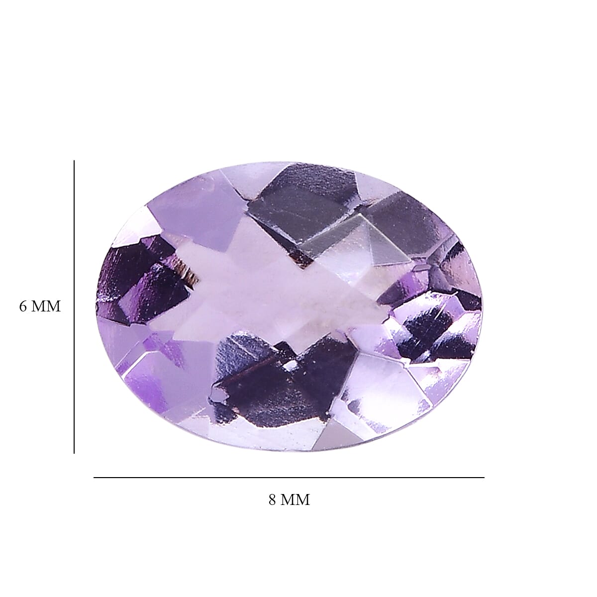 Pink Amethyst Oval Cut 8X6 mm Gemstone, 1.12 Ct V32369882 4