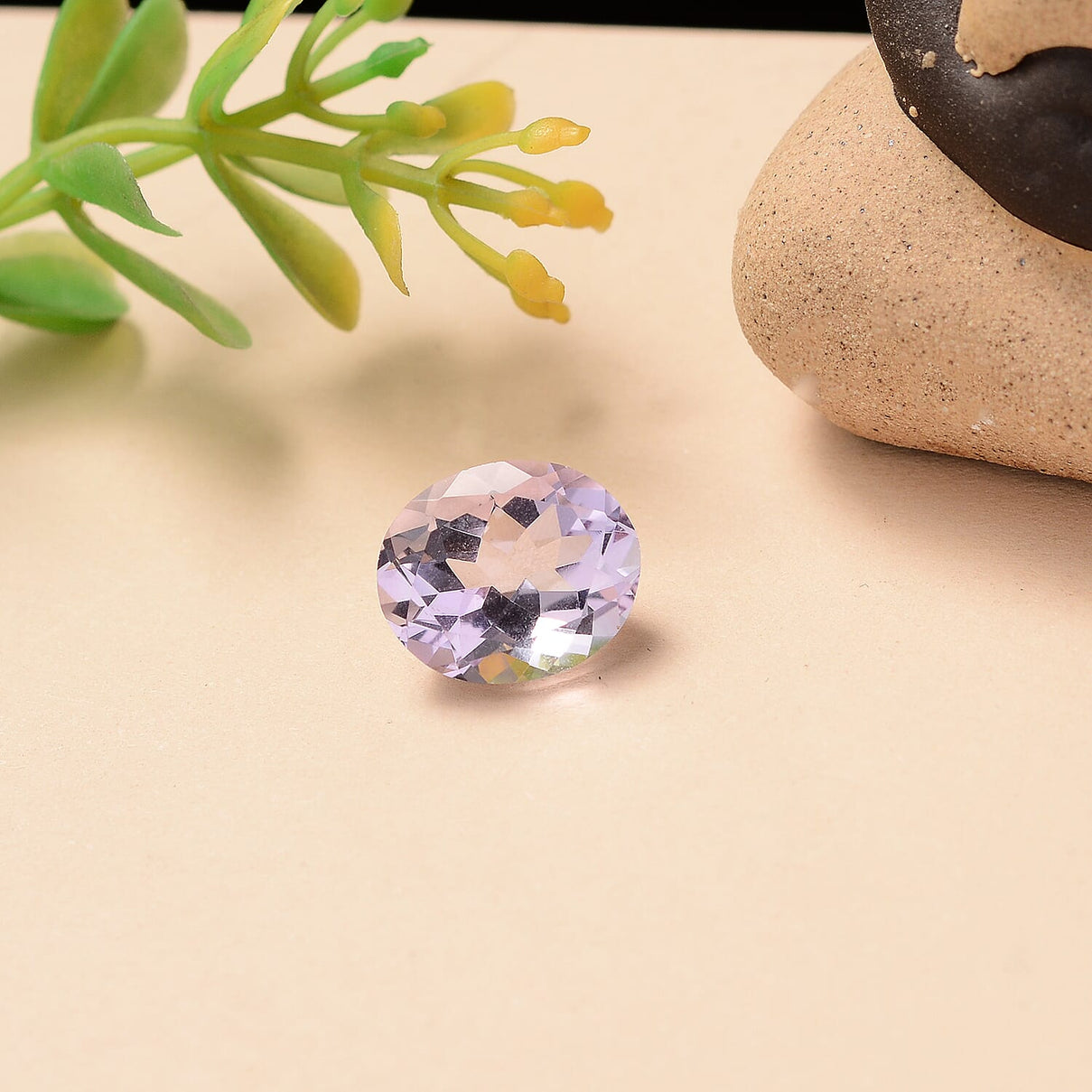 Pink Amethyst Oval Cut Cut 12X10 mm Gemstone, 4.49 Ct 8511515 2