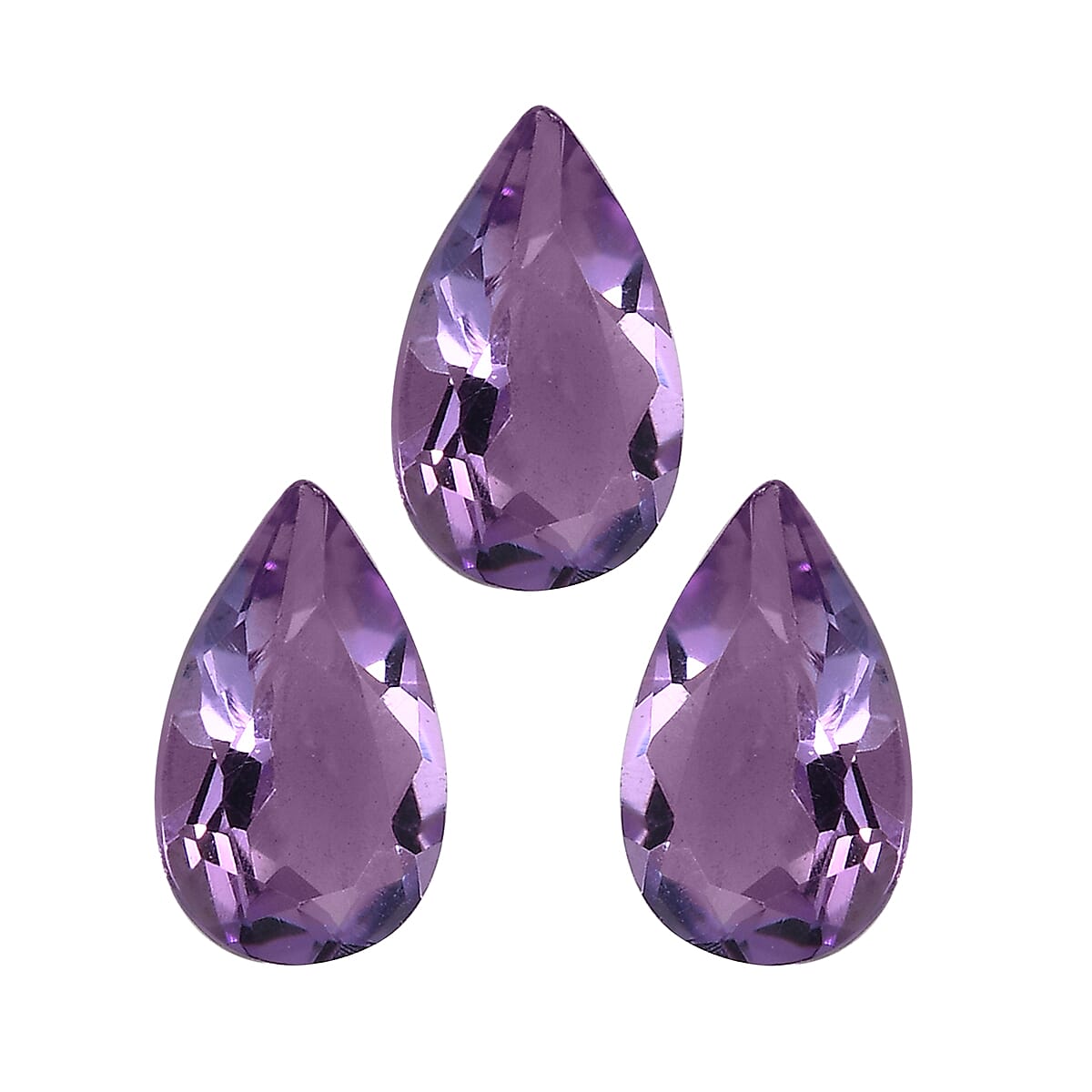 Set of 3 Pink Amethyst Loose Gemstones in Pear Shape 0.5 Ct. 8072257 0