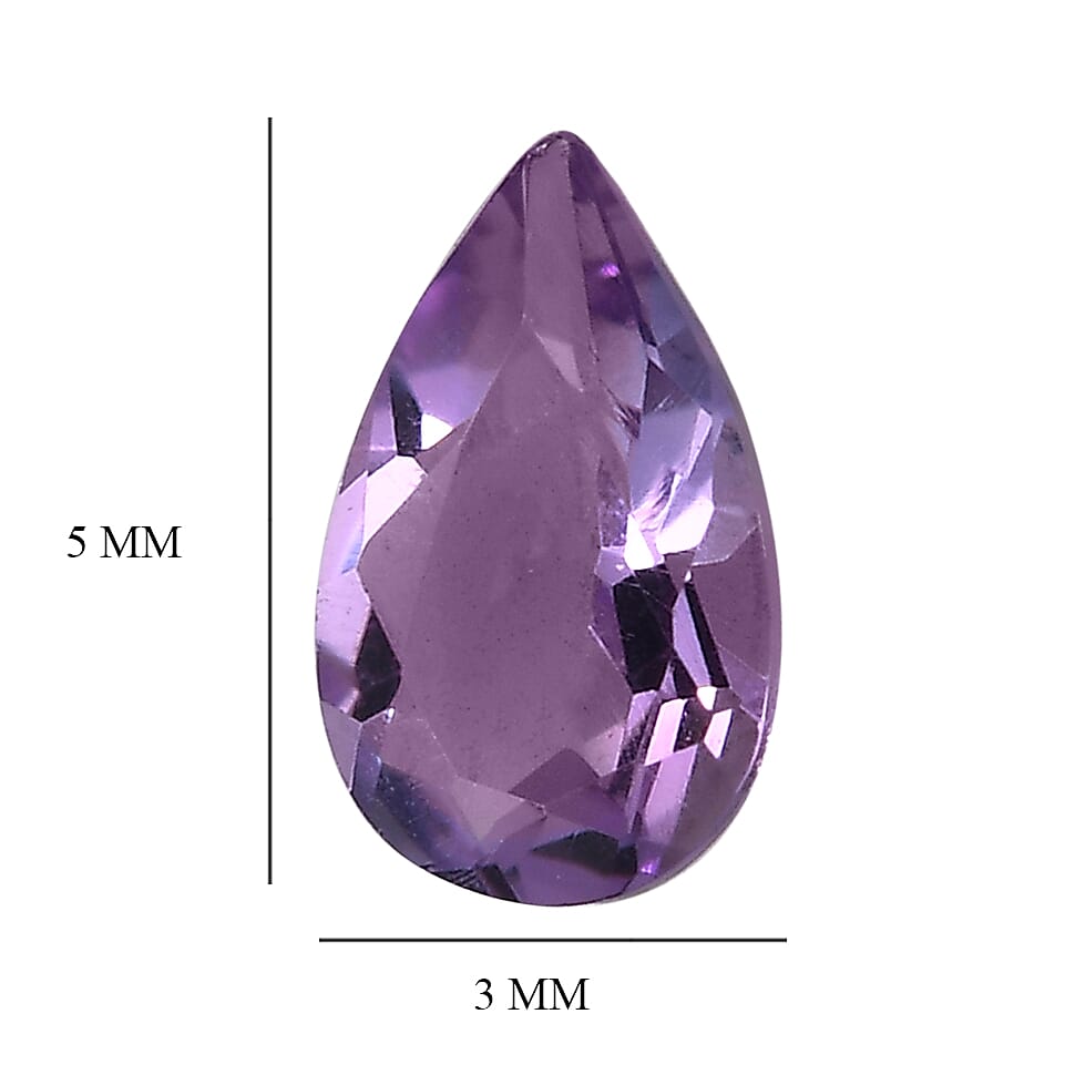 Pink Amethyst Pear Shape Gemstone 0.5 Ct.