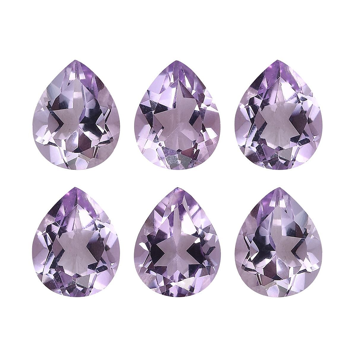 Set of 6 Pink Amethyst Loose Gemstone in Pear Cut (5x4 mm) 7733692 0