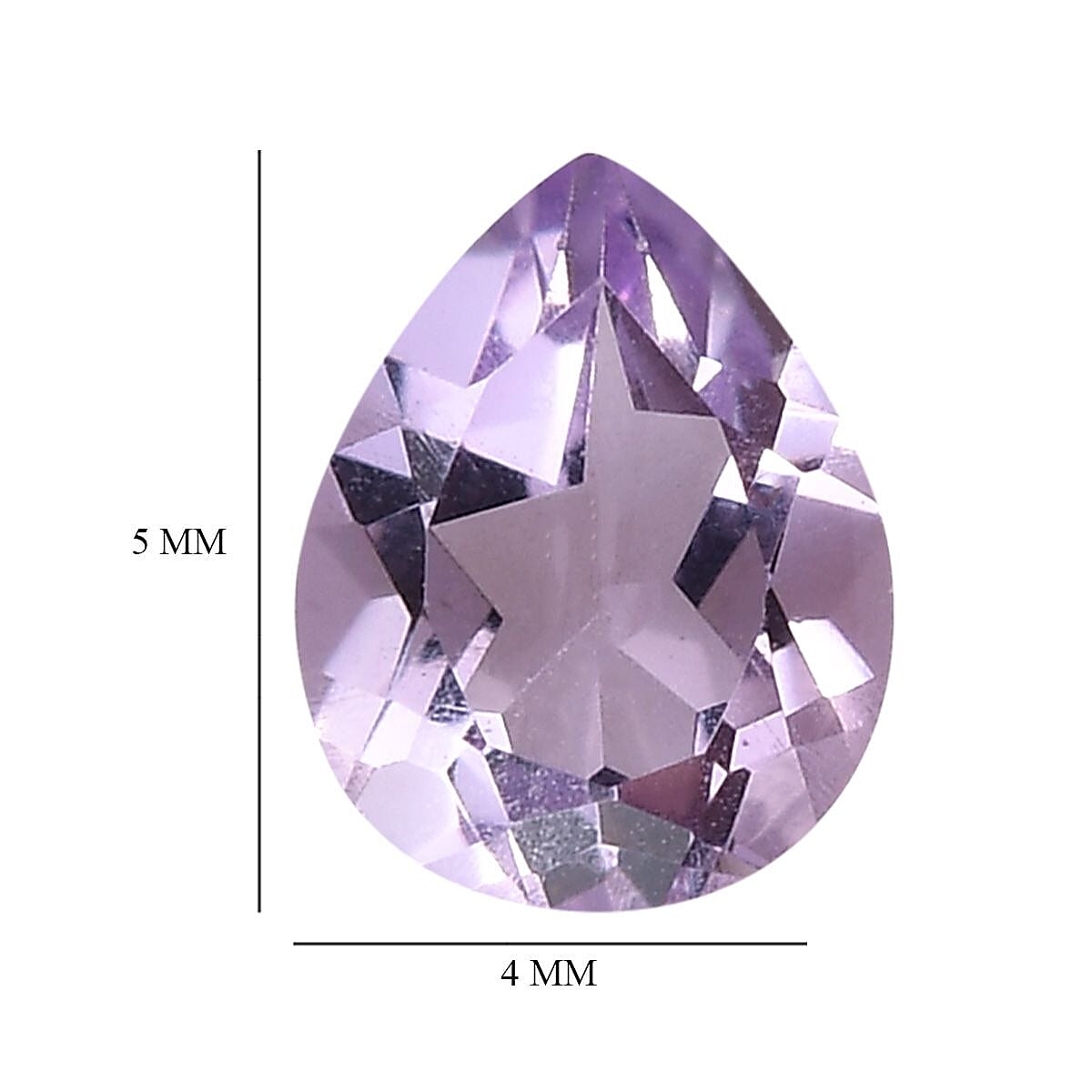 Set of 6 Pink Amethyst Loose Gemstone in Pear Cut (5x4 mm) 7733692 4