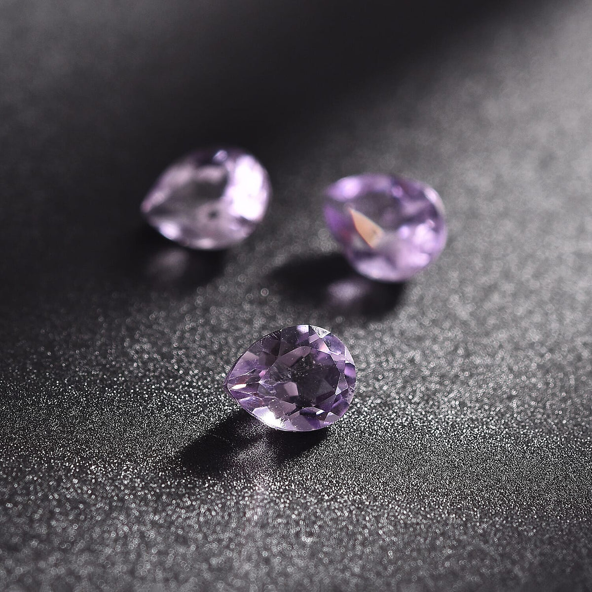 Set of 3 Pink Amethyst Loose Gemstones in Pear Shape 0.8 Ct. 8070577 1