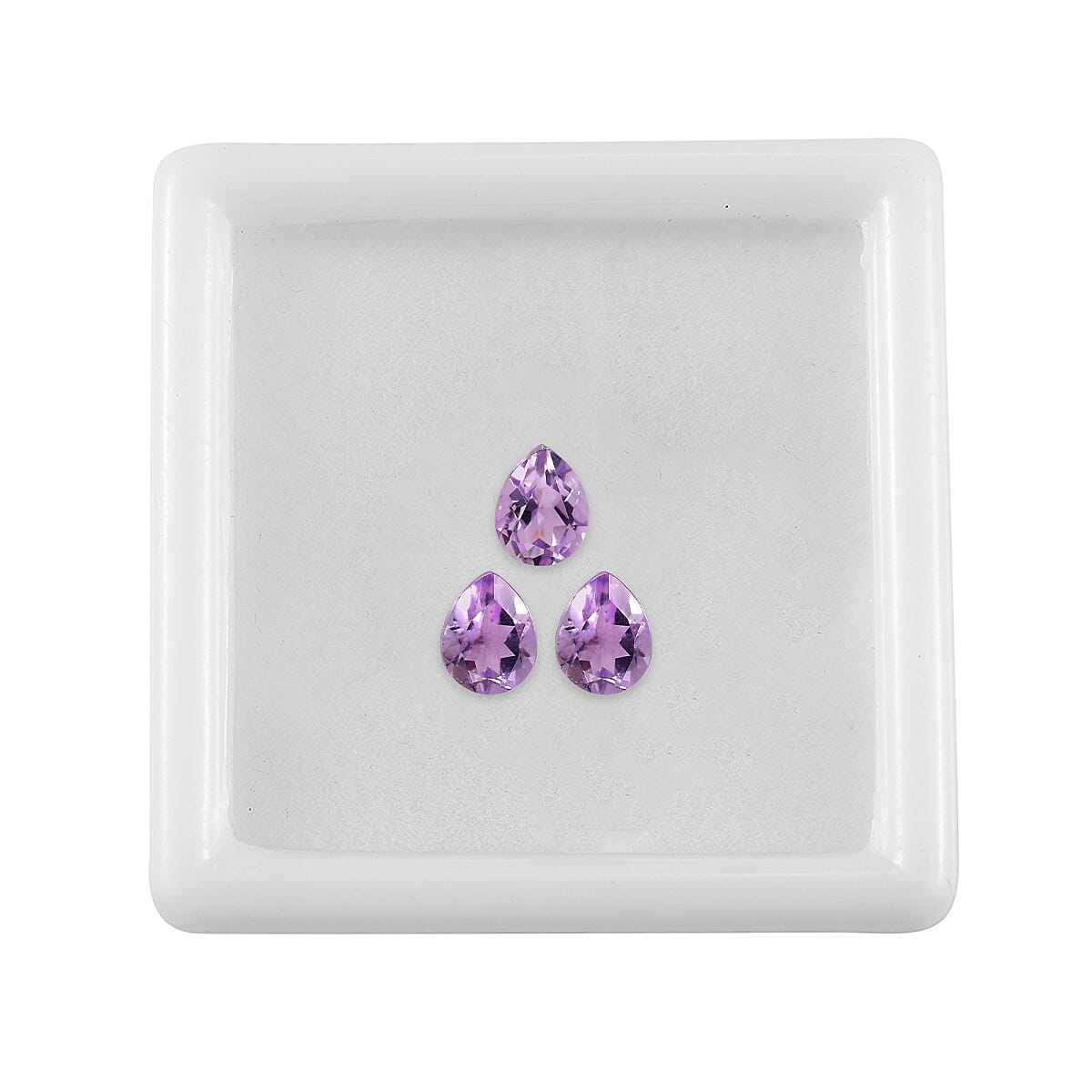 Set of 3 Pink Amethyst Loose Gemstones in Pear Shape 0.8 Ct. 8070577 3