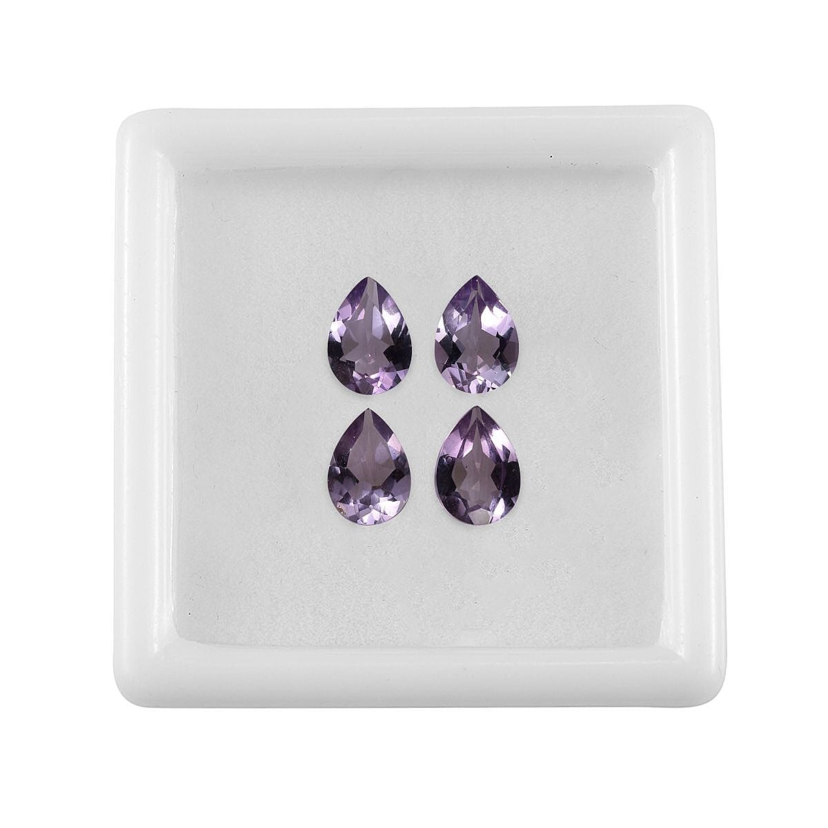 Set of 4 Pink Amethyst Loose Gemstones in Pear Cut (7x5mm) 7751253 4