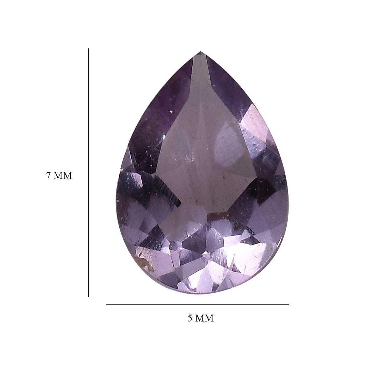 Set of 4 Pink Amethyst Loose Gemstones in Pear Cut (7x5mm) 7751253 5